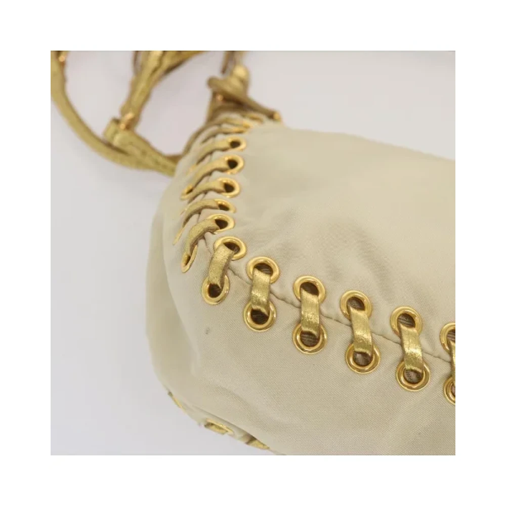 Prada Vintage Pre-owned Nylon home-office Beige Dames