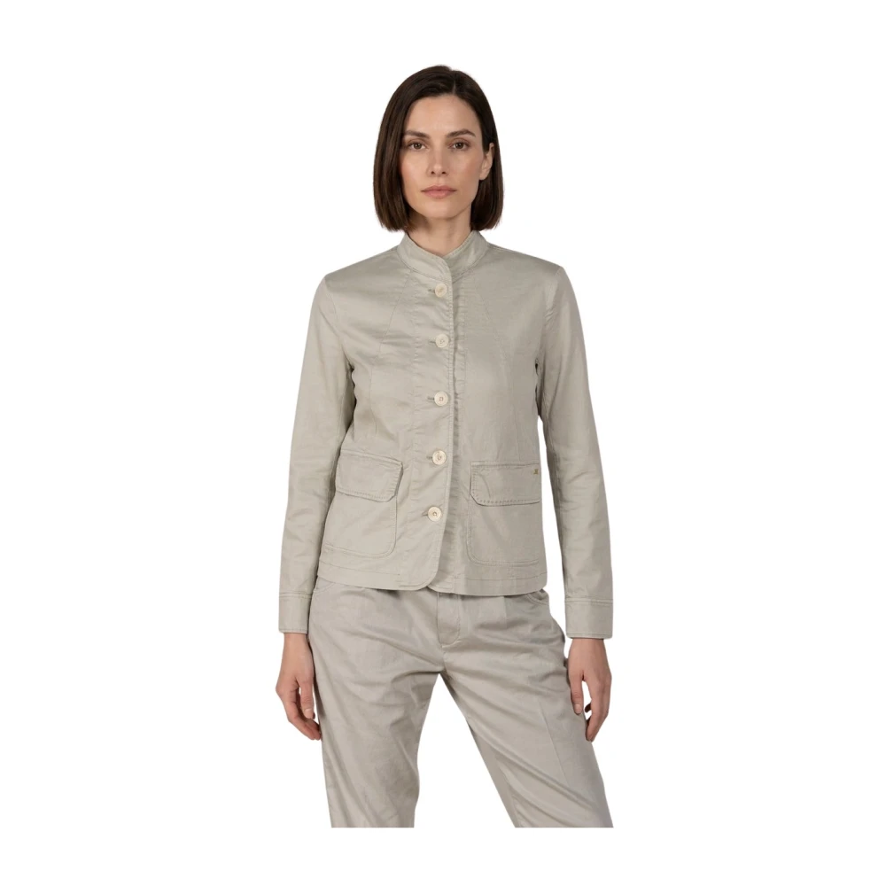 Mason's Vrouw Blauw Jassen Dames, L, Katoen, Karen Field Jacket