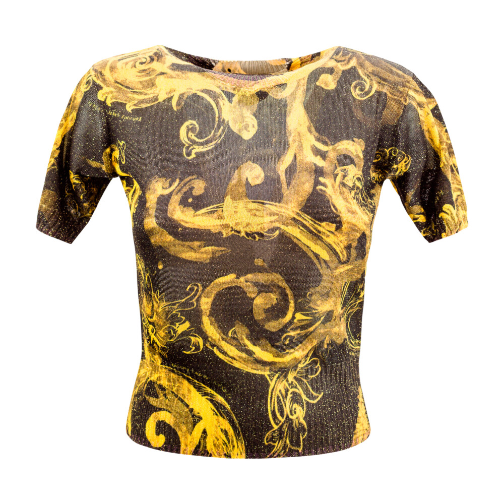 Barok Print Lurex Sweater Versace Jeans Couture Dames Miinto.be