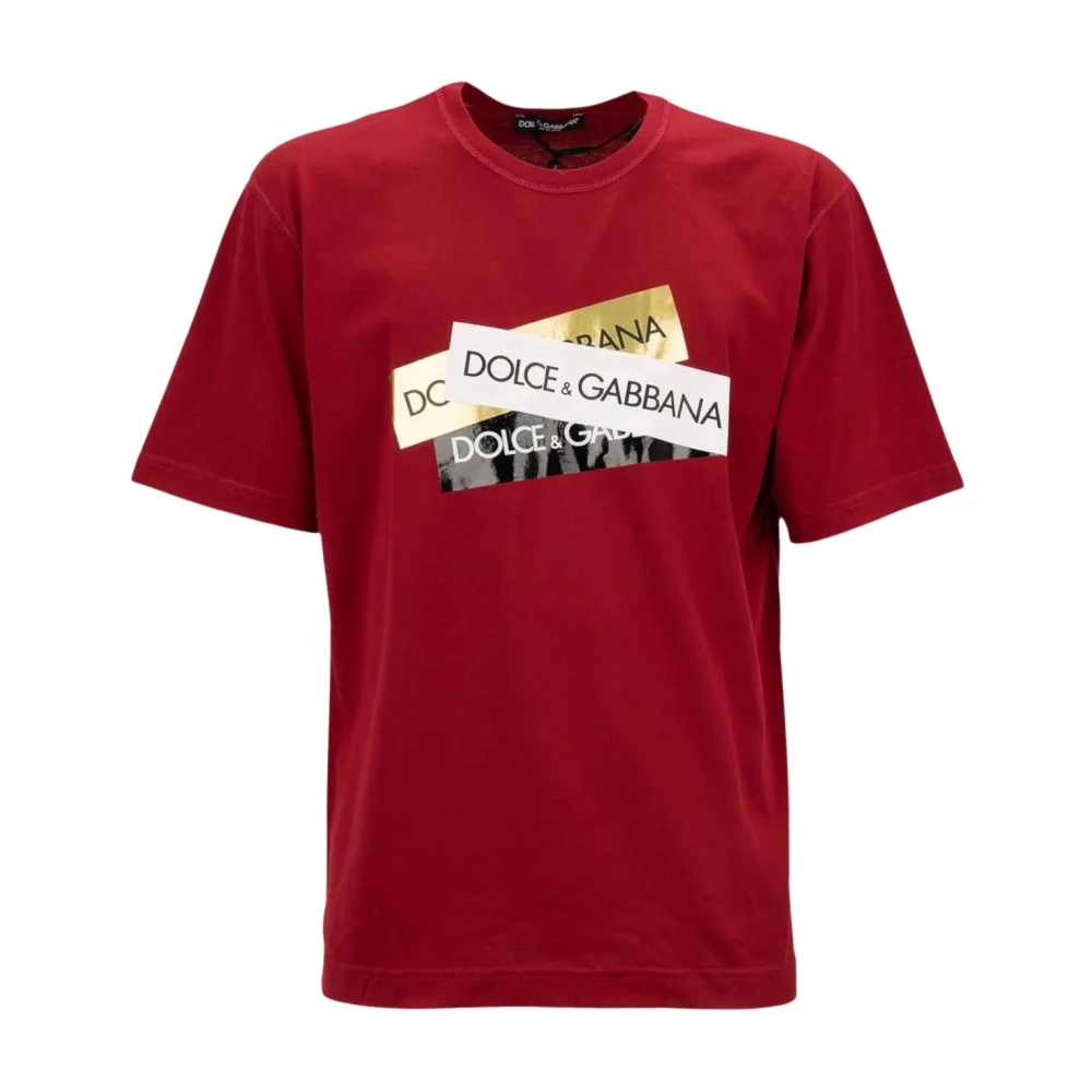Dolce & Gabbana Men's Red Short Sleeve Fashion T-Shirt