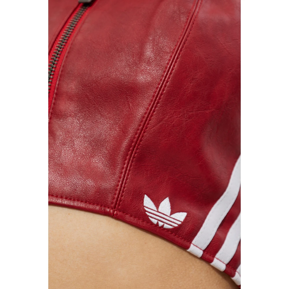 adidas Originals Nep lederen top Red Dames