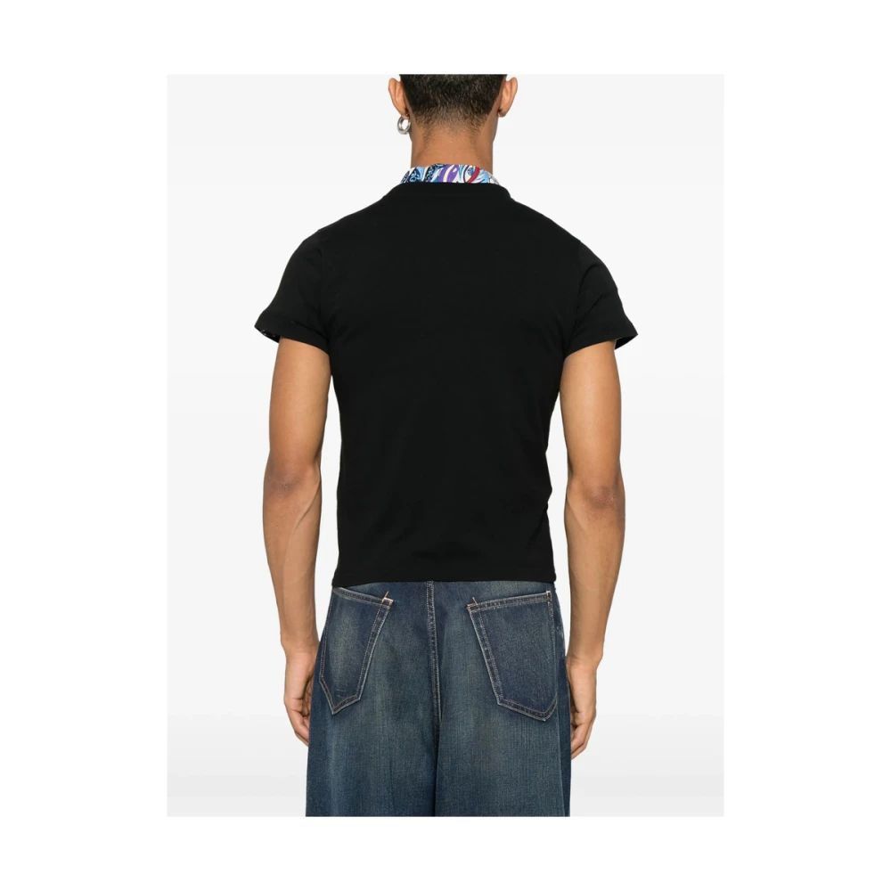 Martine Rose Zwarte Tekst Print Logo T-shirt Black Heren