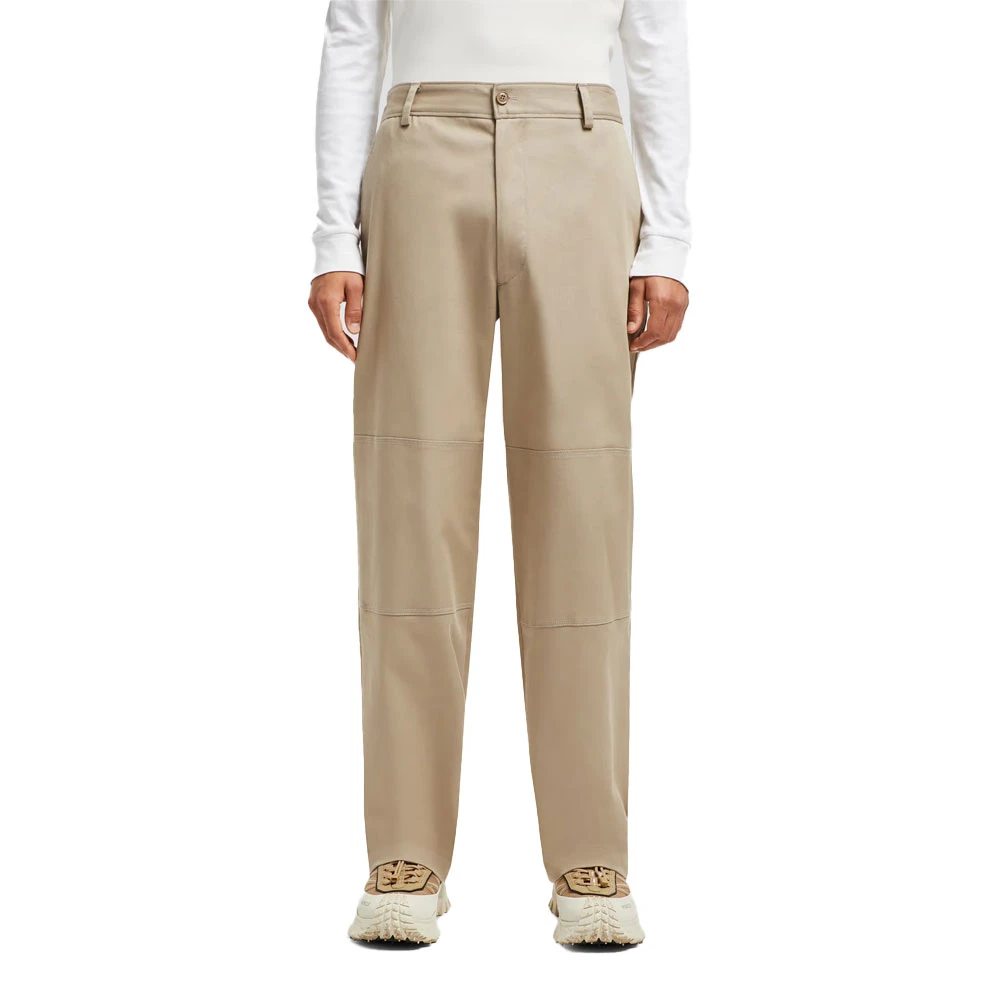 Moncler Stretch Katoen Beige Broek Beige Heren