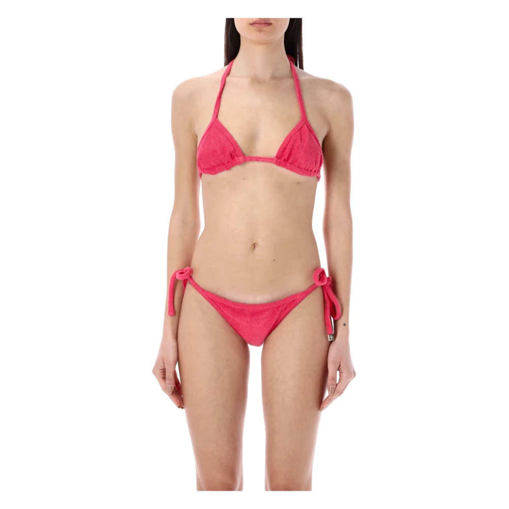 The Attico Watermelon Ss23 Terry Cloth Bikini Red Dames