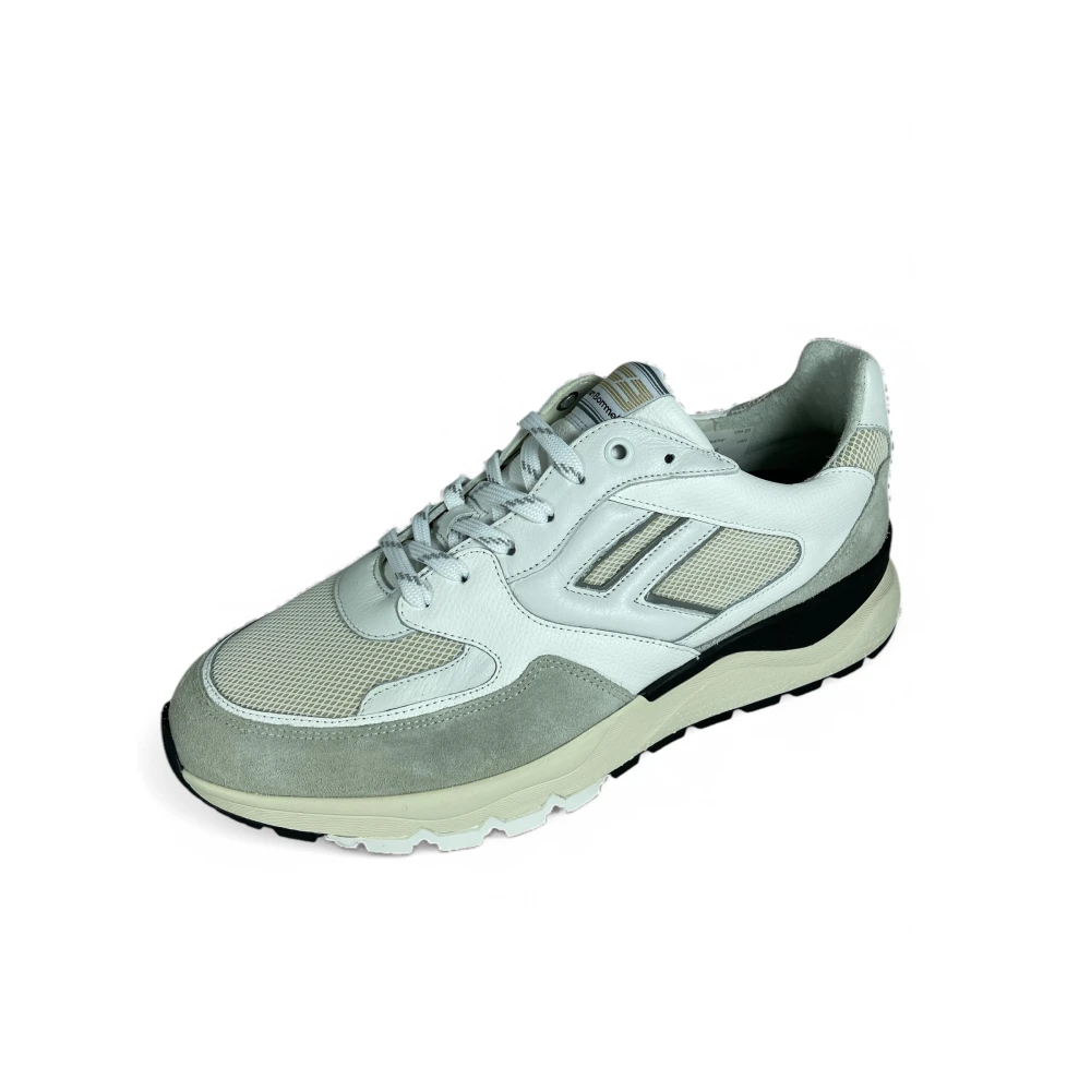 Van Bommel Sport Printed Leren Sneaker Heren Schoenen Veelkleurig Multicolor