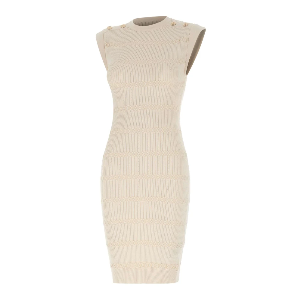 Liu Jo Women's White Short Knit Dress - Knitted Dresses - M - Dresses