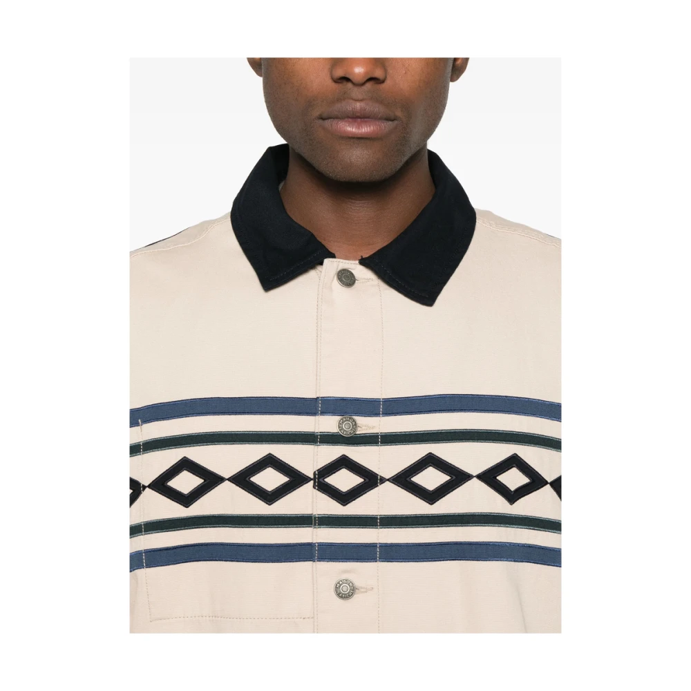 Maison Labiche Beige knoopsluiting buitenkleding met zakken Beige Heren
