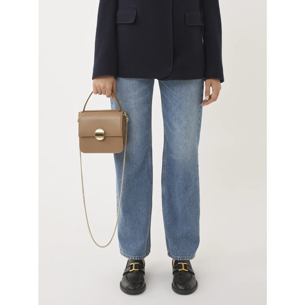 Chloé Beige Leren Crossbody Tas Beige Dames