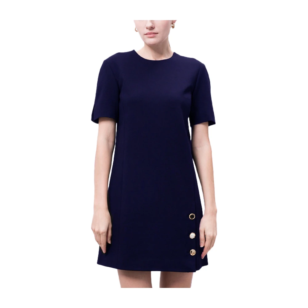 Twinset Viscose jurk met Milano steek Blue Dames