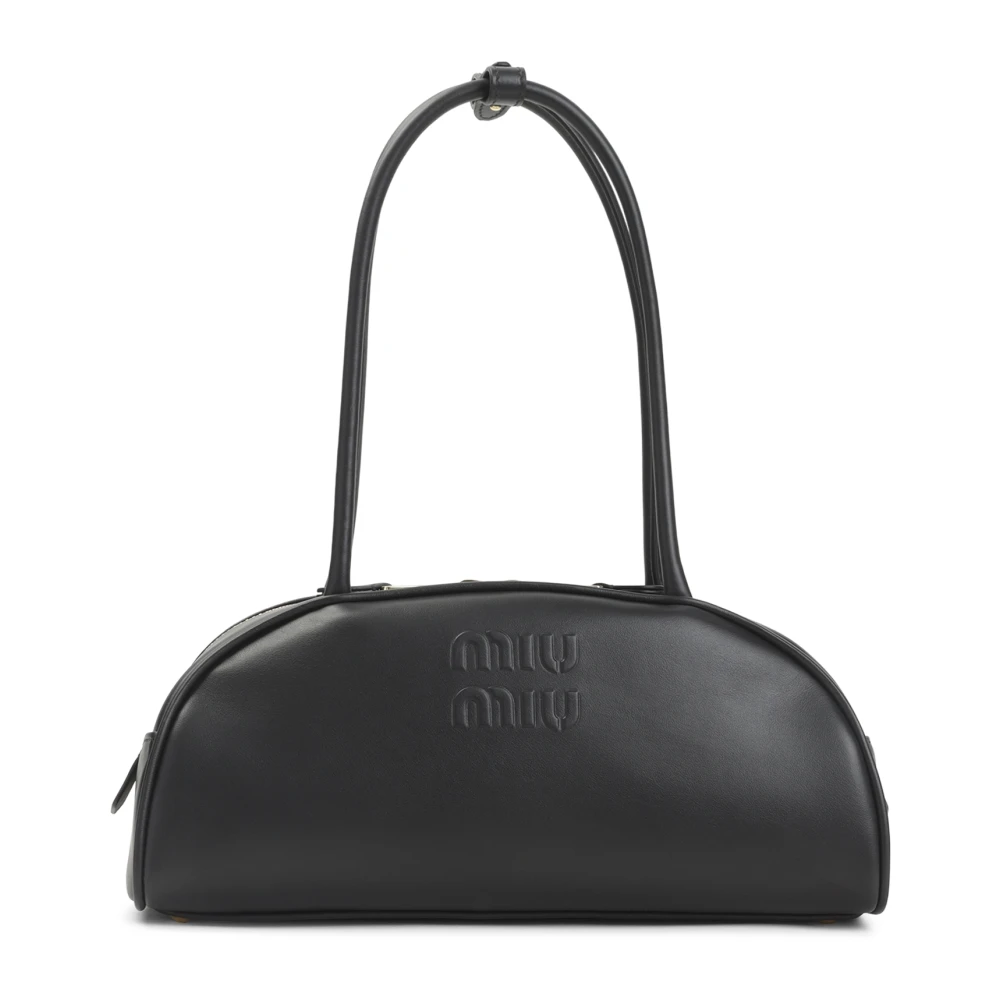 Miu Miu Women's Black Beau Leather Bag - Shoulder Bags - One Size - Bags