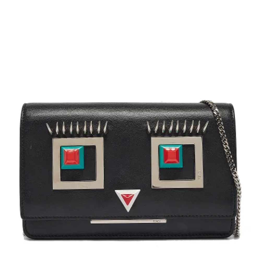 Fendi Vintage Pre-owned Leather wallets Black Dames