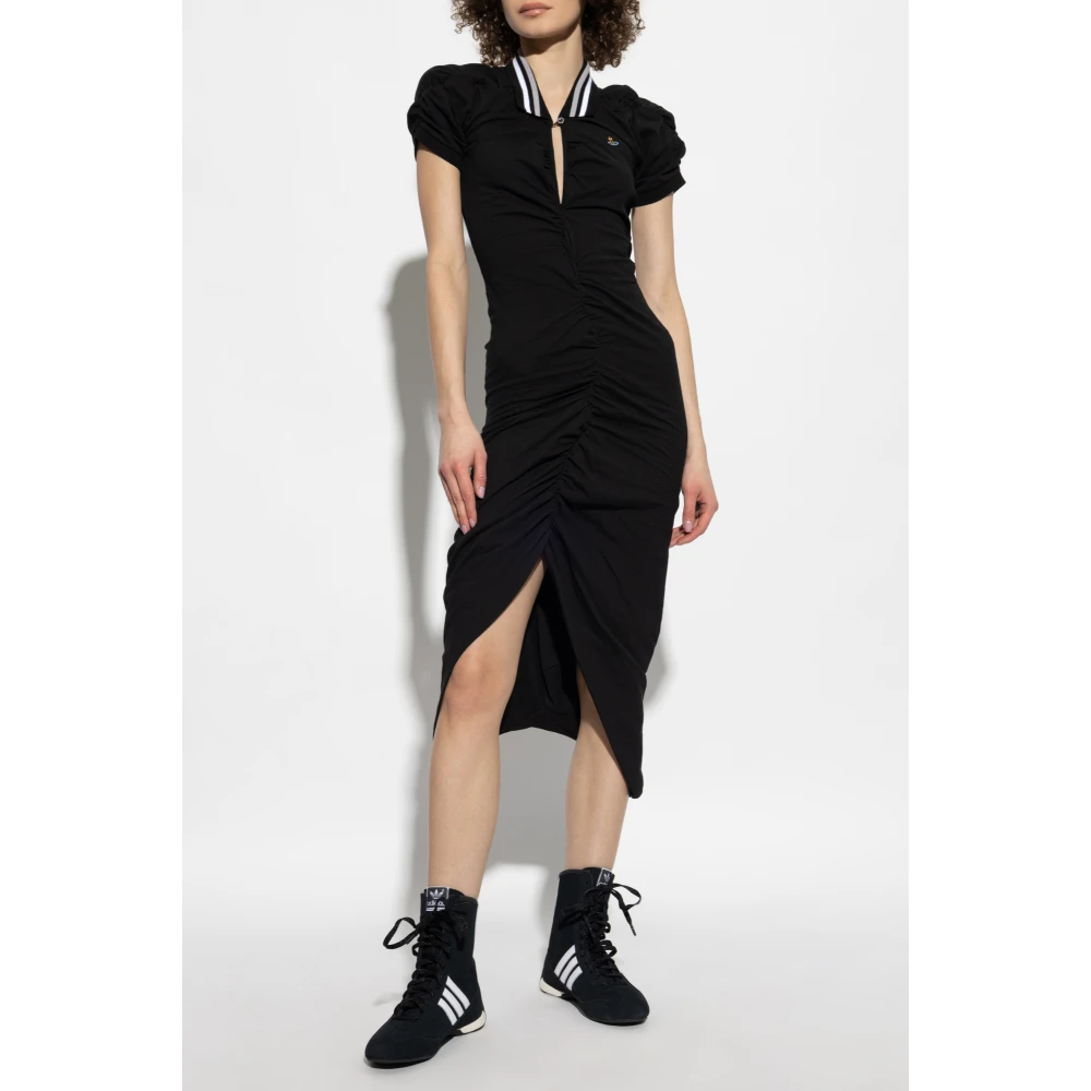 Vivienne Westwood Jurk met ruches Black Dames