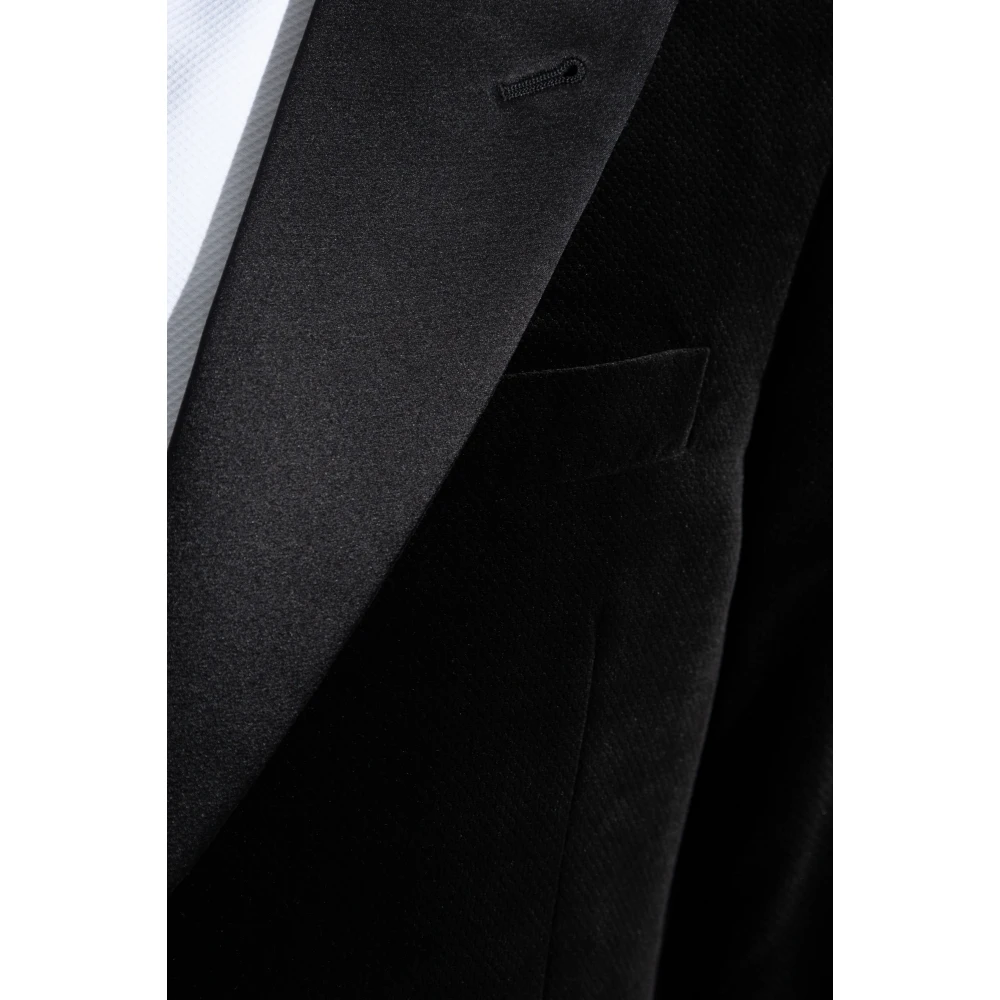 Emporio Armani Fluwelen smokingjasje Black Heren