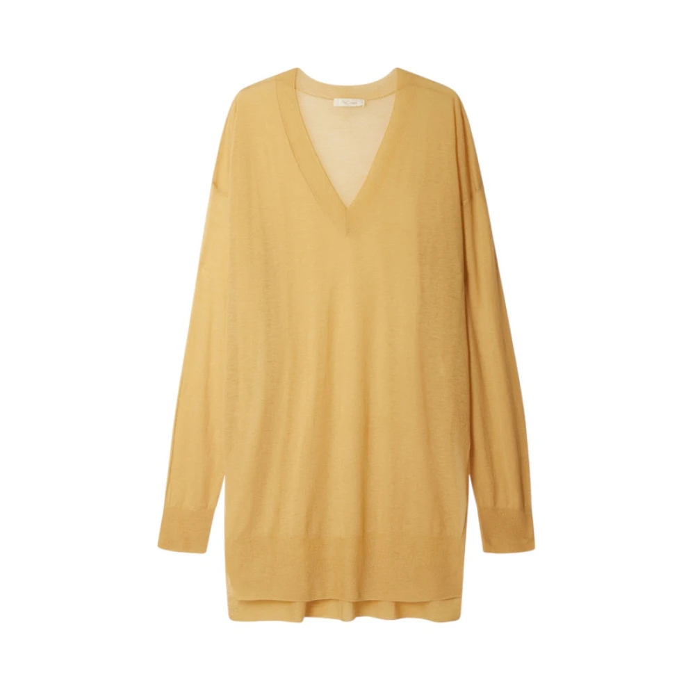 Mes Demoiselles Geel Mosterd Wol Lange Tuniek Beige Dames