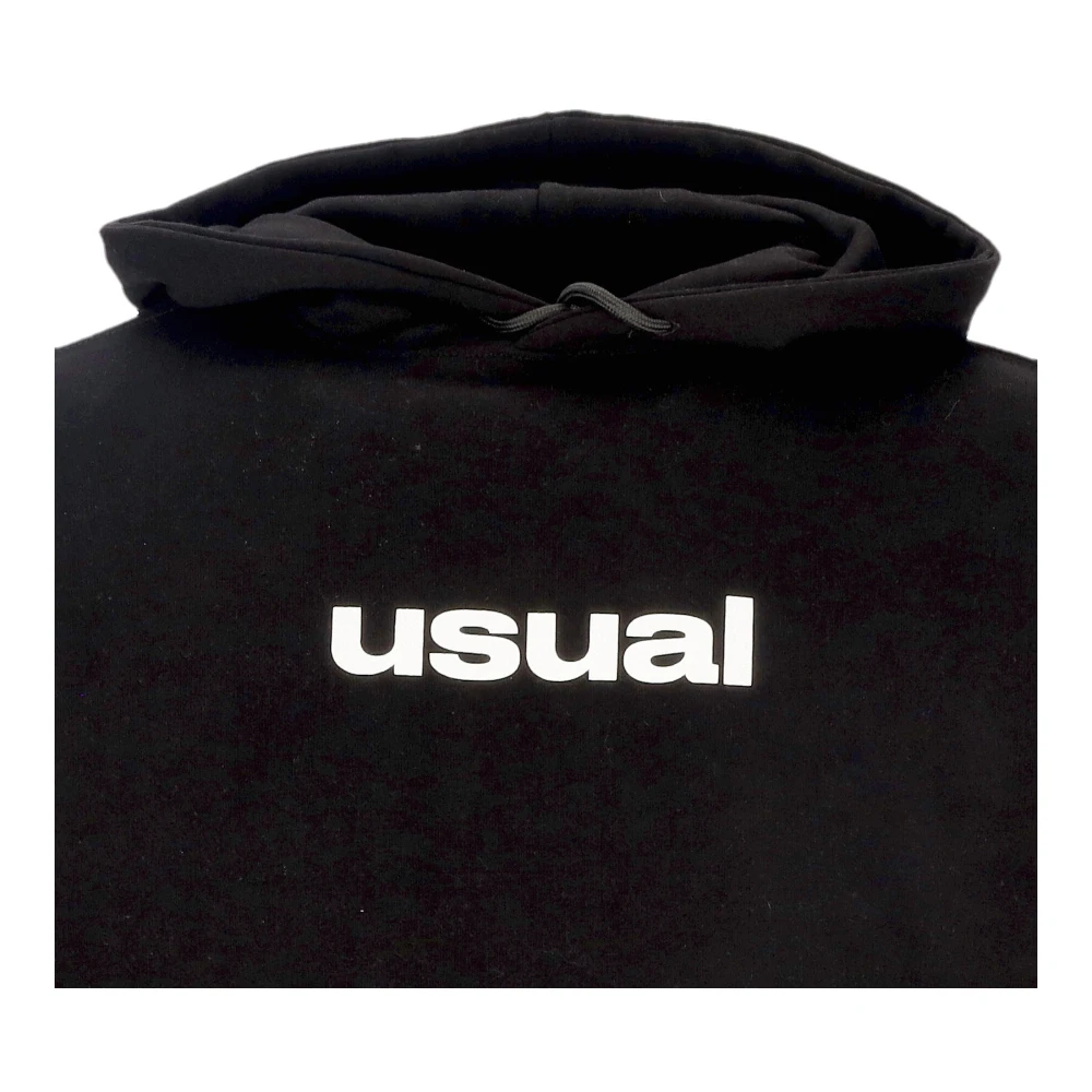 Usual Lokale Zwarte Lichtgewicht Hoodie Sweatshirt Black Heren