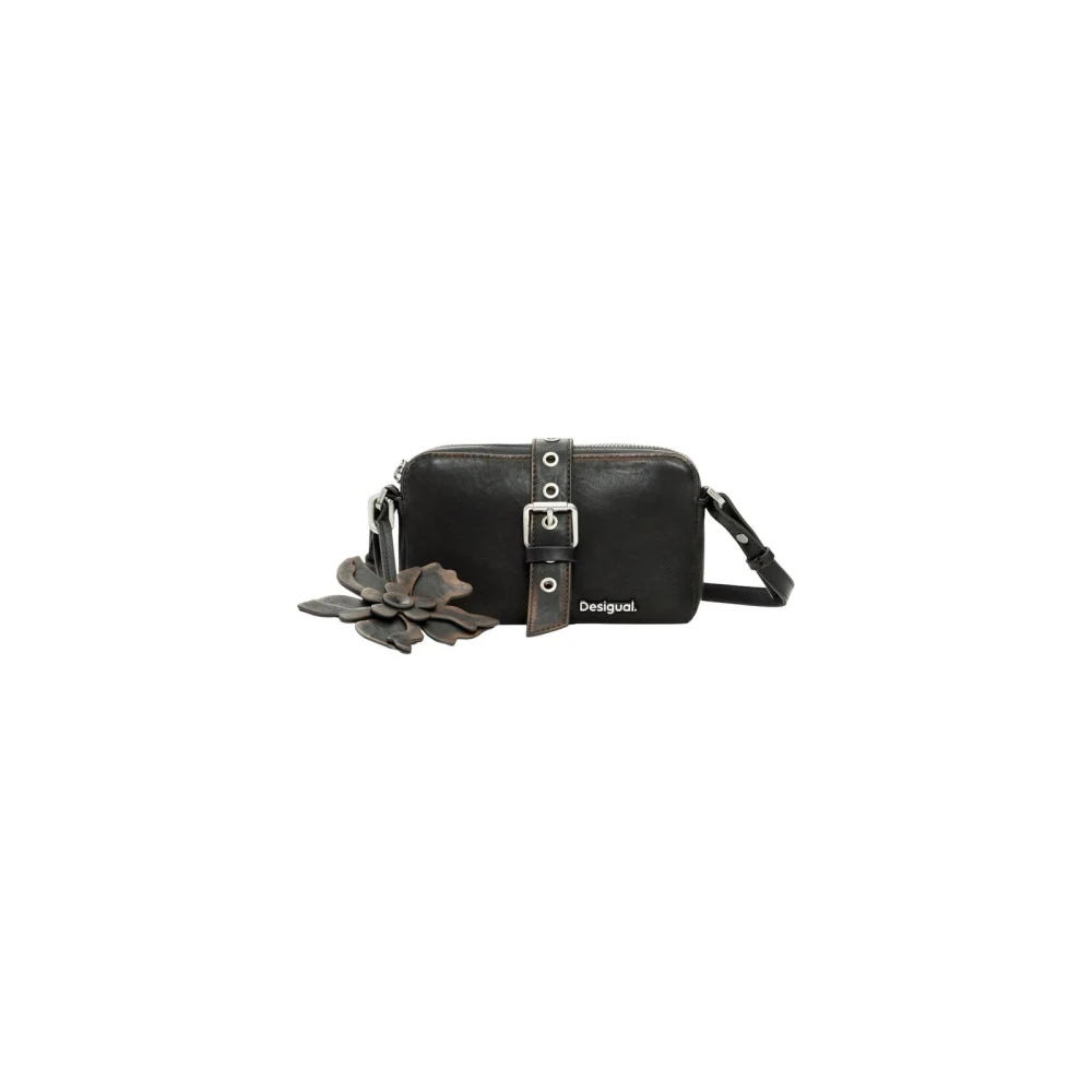 Desigual Women's Brown Shoulder Bag With Inside Pocket And Zip Fastening