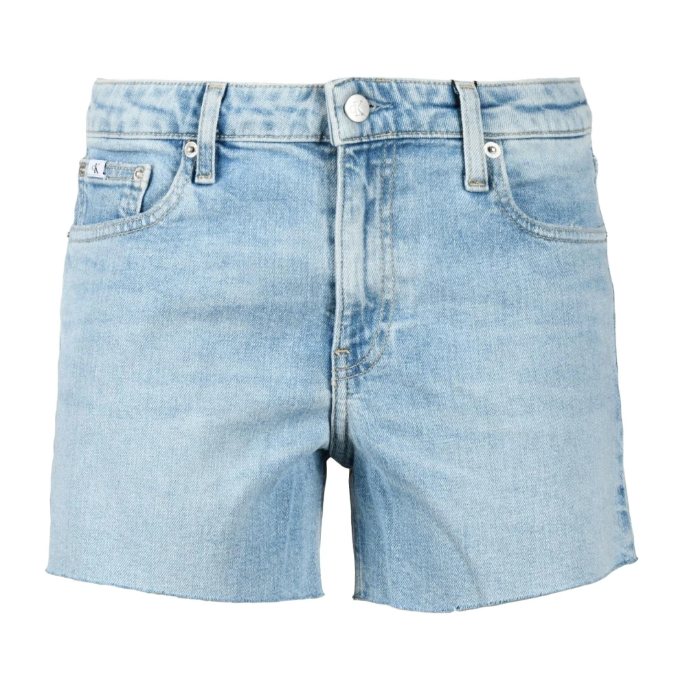 Calvin Klein Jeans Denim Shorts met Elastaanmix Blue Dames
