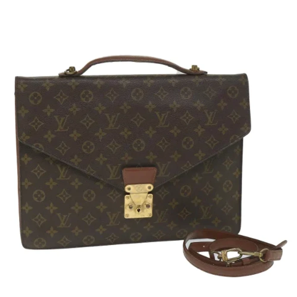 Louis Vuitton Vintage Pre-owned Canvas briefcases Brown Dames