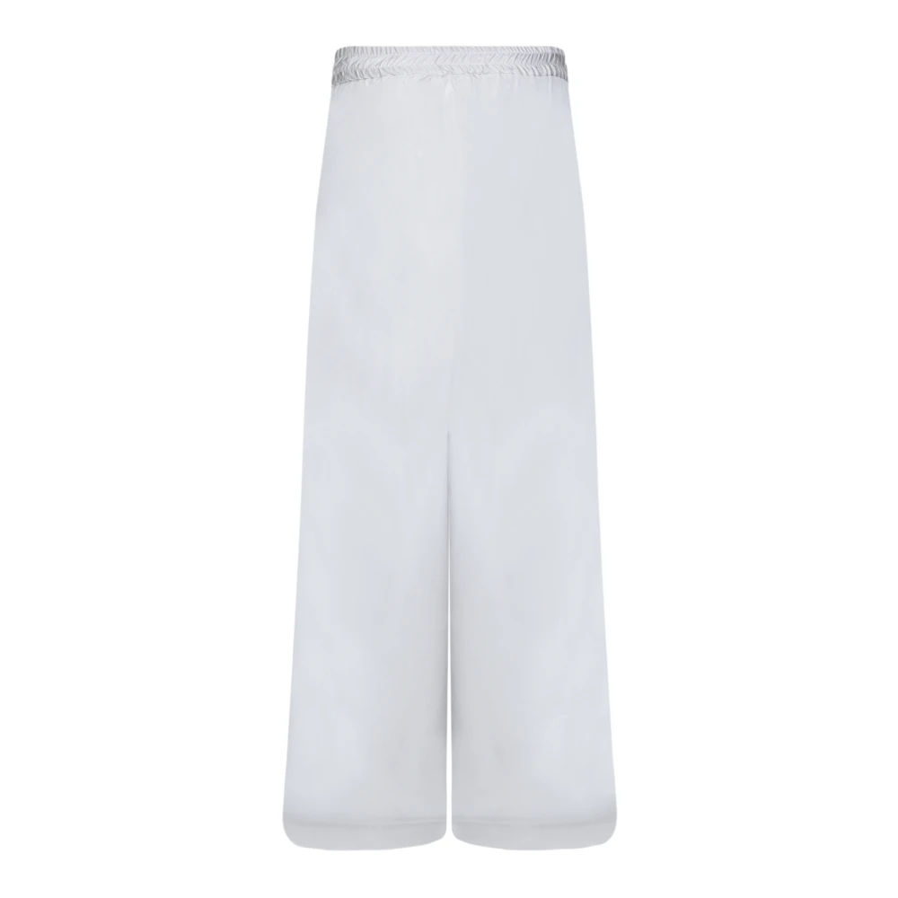 Fabiana Filippi Grijze Wijde Zijden Broek Gray Dames