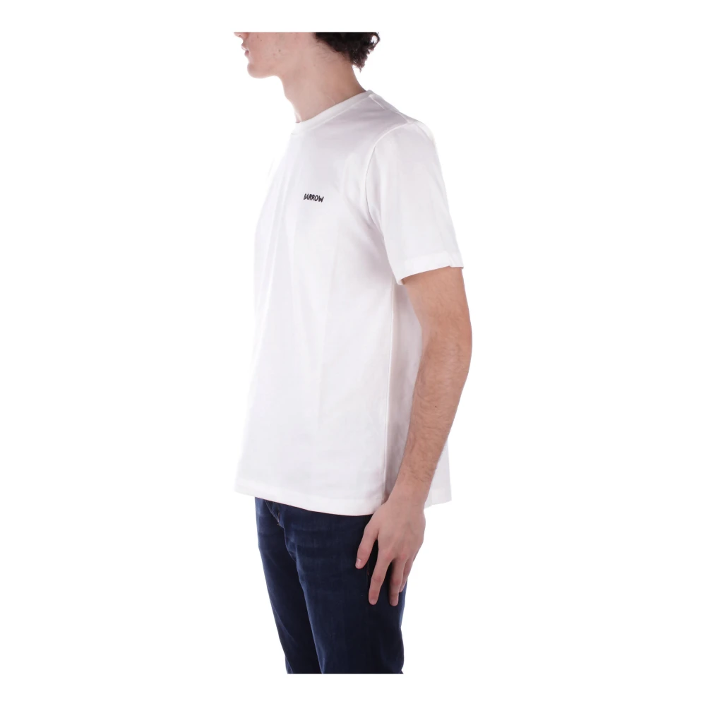 Barrow Beige T-shirt met Logo aan de Voorkant White Dames