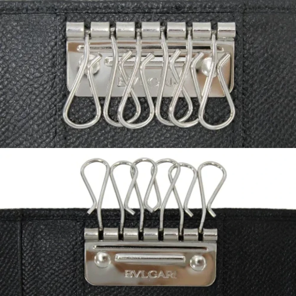 Bvlgari Vintage Pre-owned Fabric key-holders Black Dames