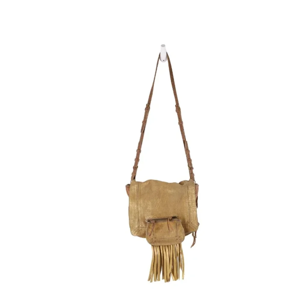 Jérôme Dreyfuss Pre-owned Canvas shoulder-bags Yellow Dames
