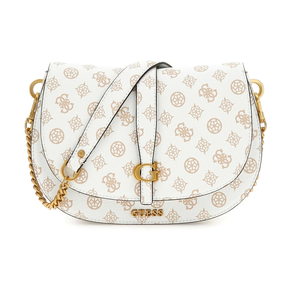 Guess Kuba Tri Compartment Crossbody Bag White Dames