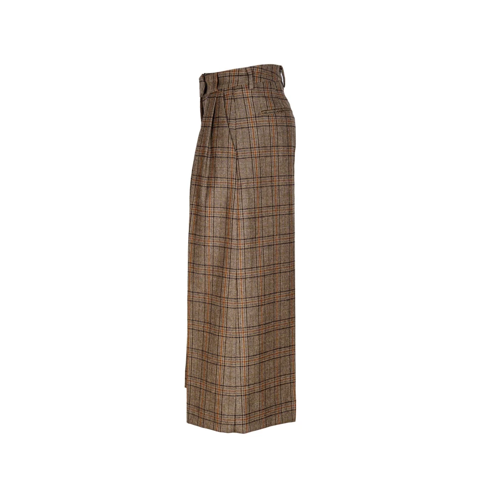 Briglia Hoge taille culotte broek in wol Brown Dames