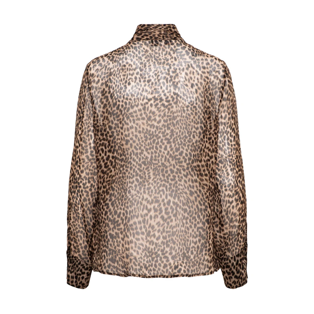 &Co Woman Bloes met lange mouwen en ruches Brown Dames