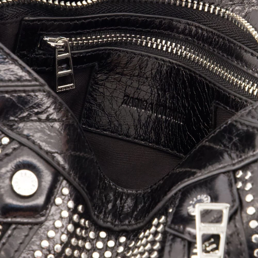 Zadig & Voltaire Zwarte leren crossbody tas Black Dames