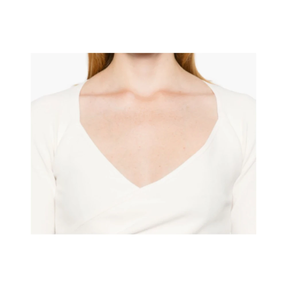 IRO Witte Wrap V-Hals Blouse White Dames