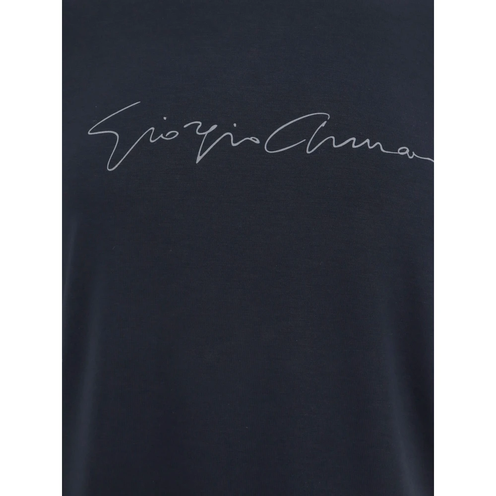 Giorgio Eco-Viscose Crew-Neck T-Shirt Blue Heren
