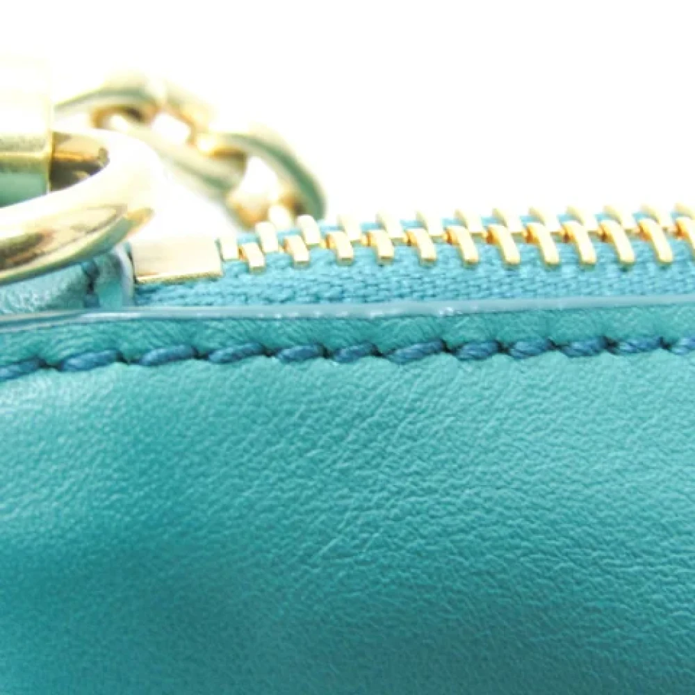 Miu Pre-owned Leather shoulder-bags Green Dames