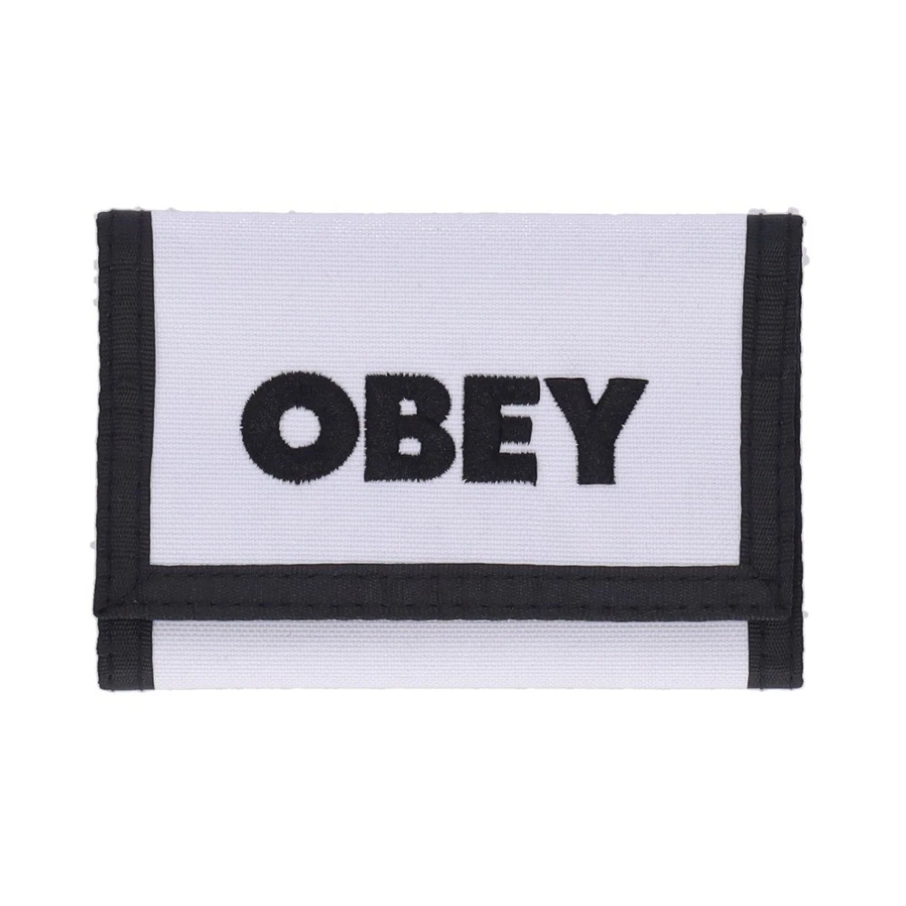 Obey Bold Logo Trifold Portemonnee White Heren
