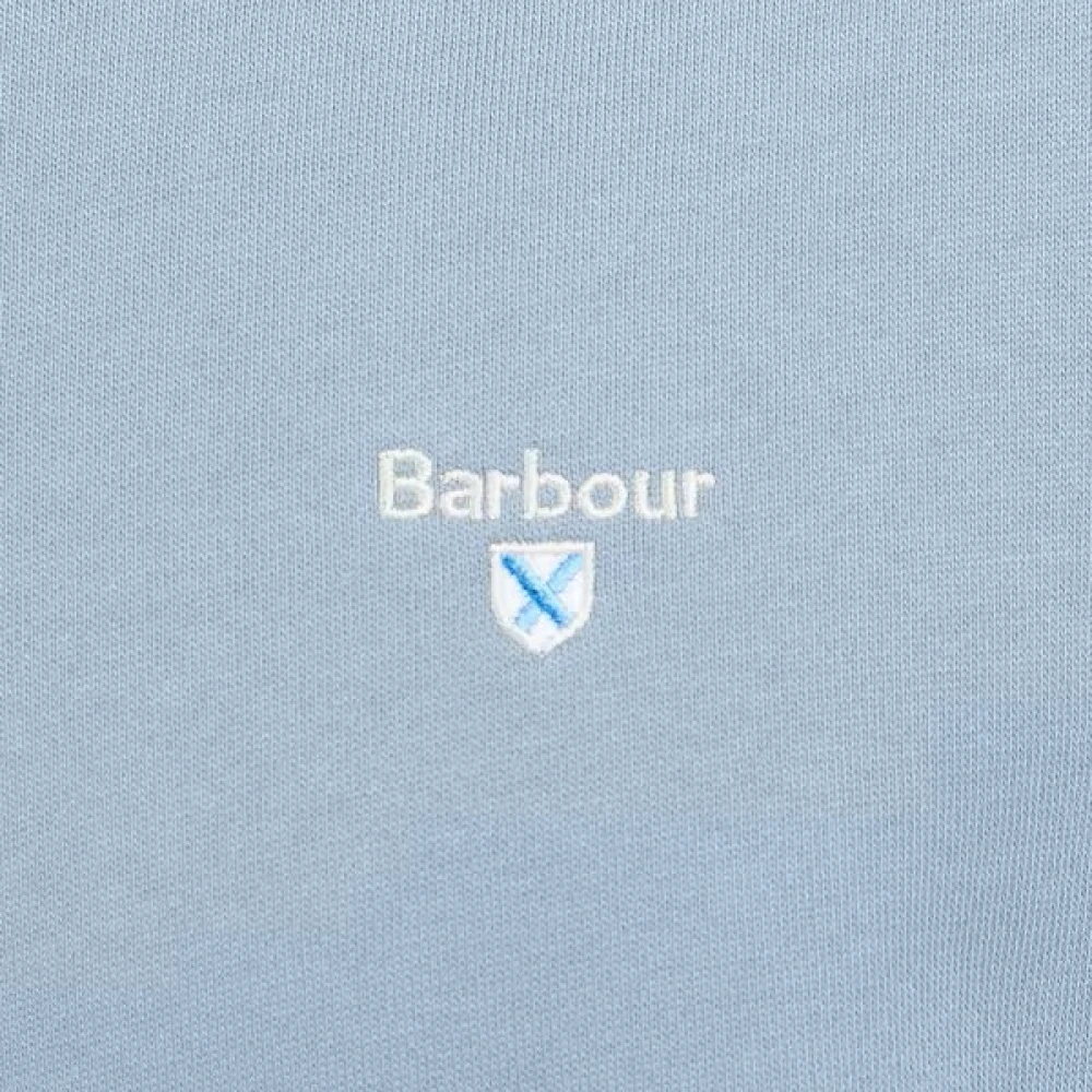 Barbour Gewassen Blauwe Crew-Neck Sweatshirt Green Heren