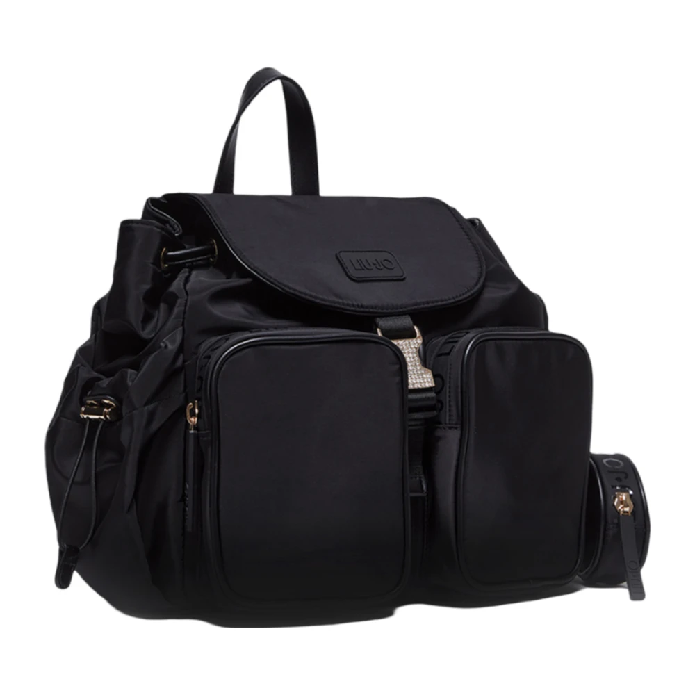 Liu Jo Nylon Rugzak met Logodetails Black Dames