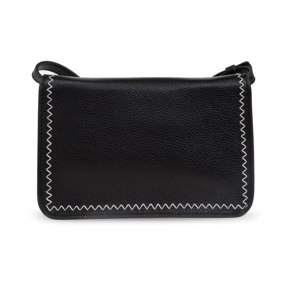 Marni Leren schoudertas Black Dames
