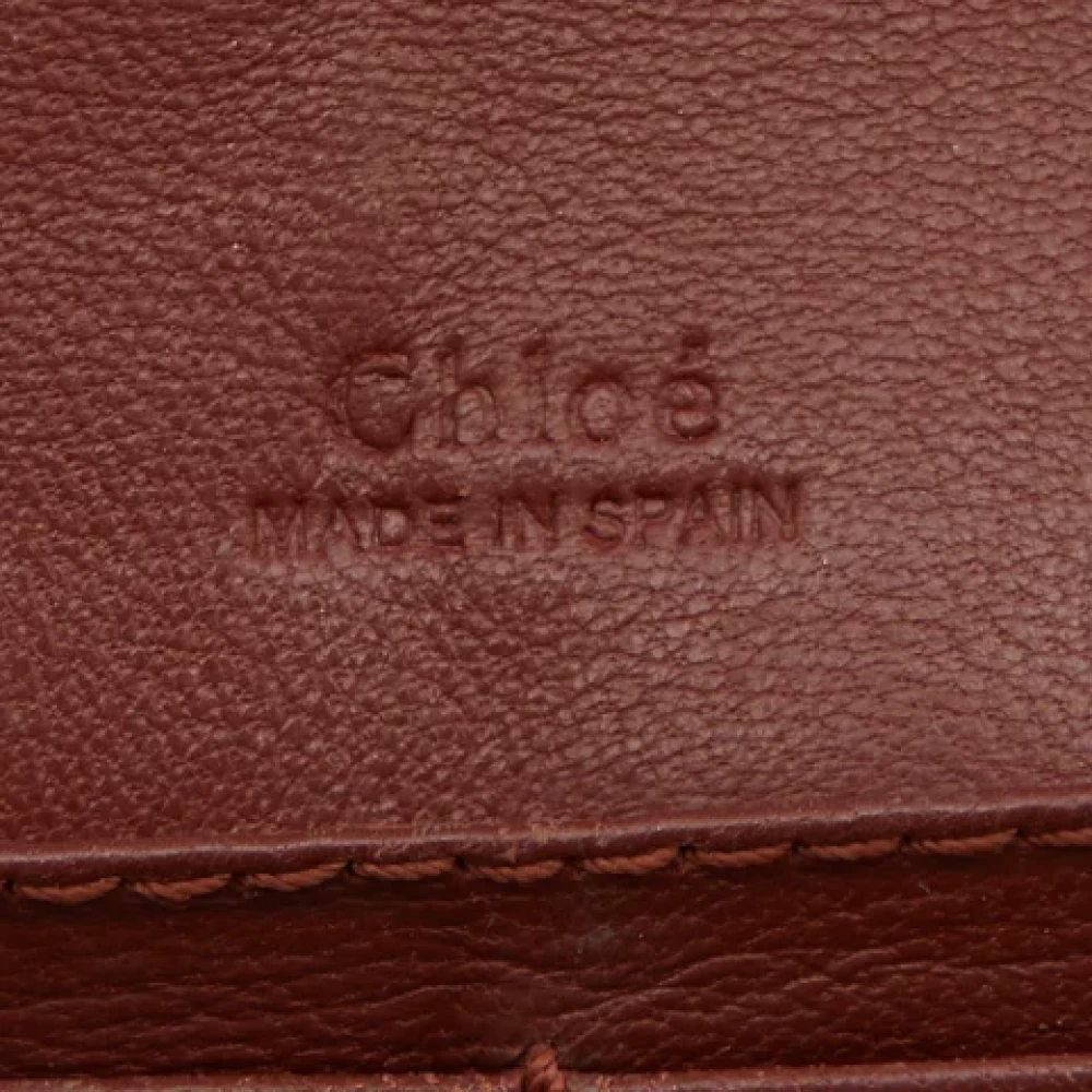 Chloé Pre-owned Leather wallets Brown Dames