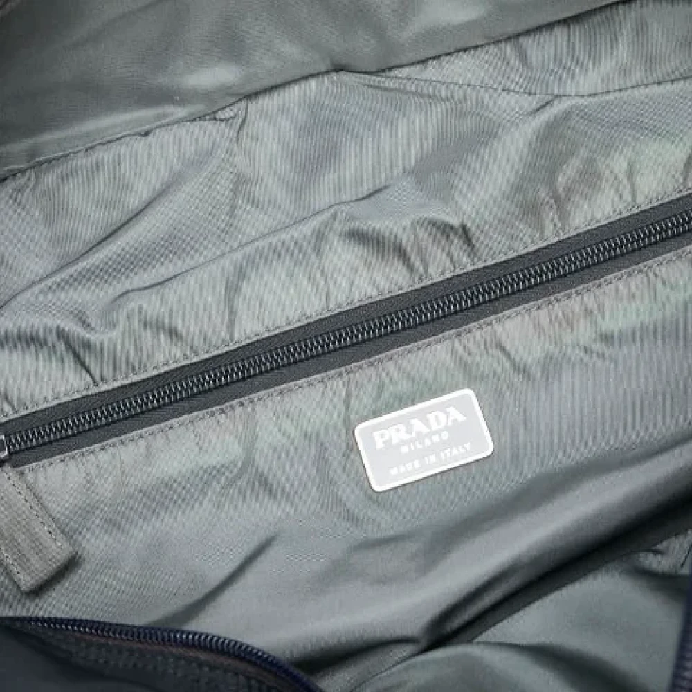 Prada Vintage Pre-owned Canvas travel-bags Black Dames
