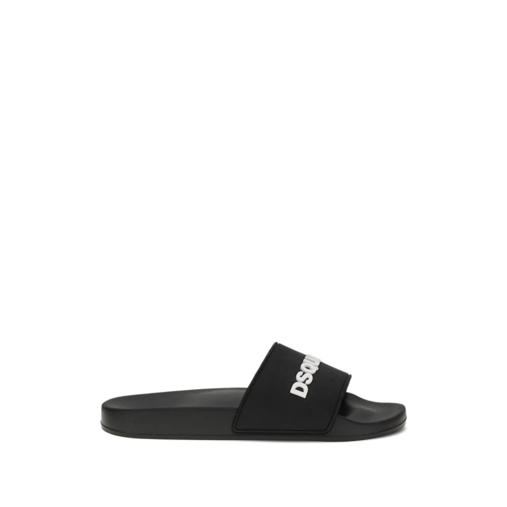 Dsquared2 Men's Black Sliders, 6 Uk, Sandals