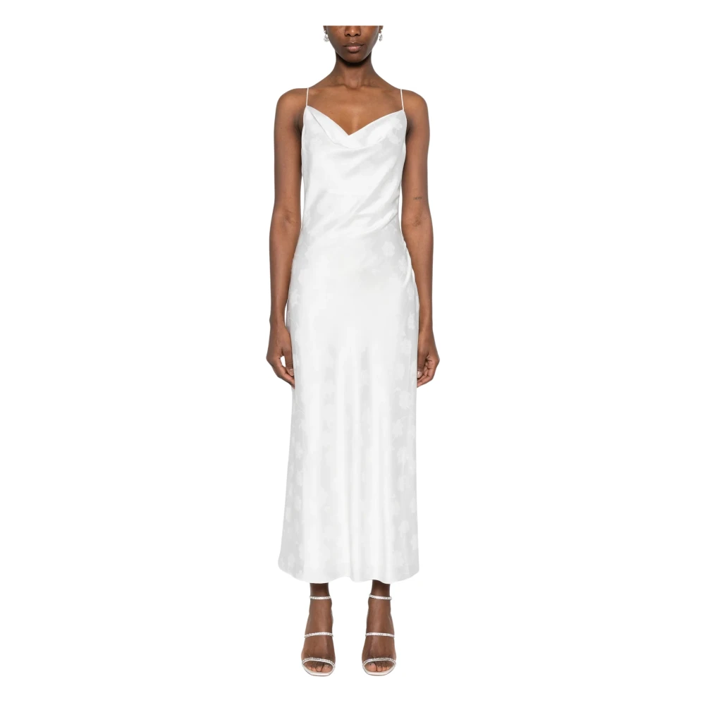 Rotate Birger Christensen Women's White Cowl-Neck Midi Dress - Maxi Dresses - M - Dresses