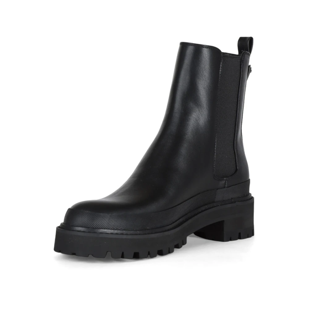 Guess Chelsea Boot met Logo Plaque Black Dames