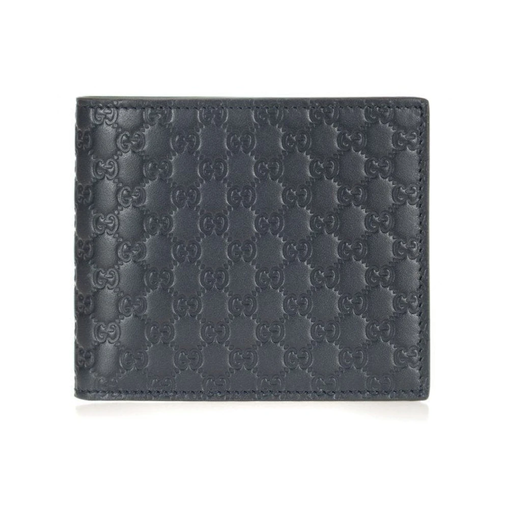 Gucci Bifold leren portemonnee horizontaal model Blue Heren
