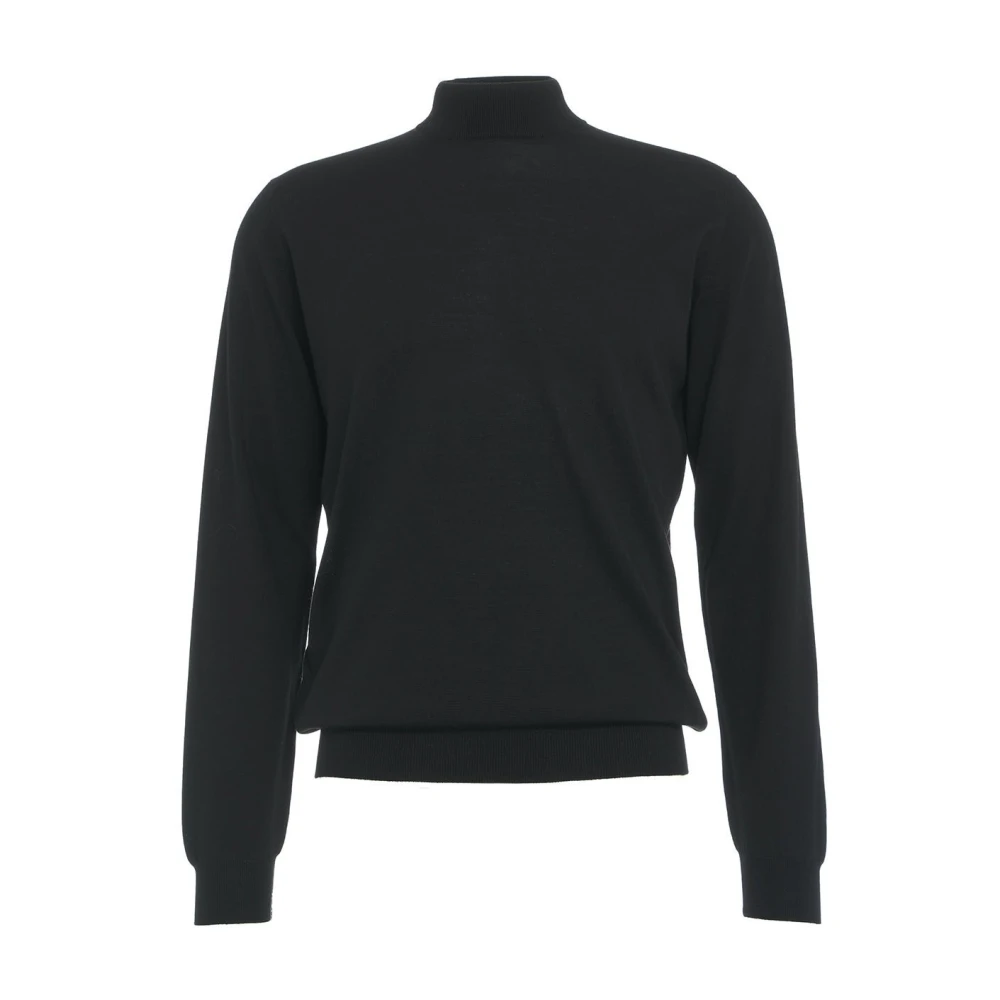 Gender Merino Gebreide Hoge Kraag Trui Black Heren