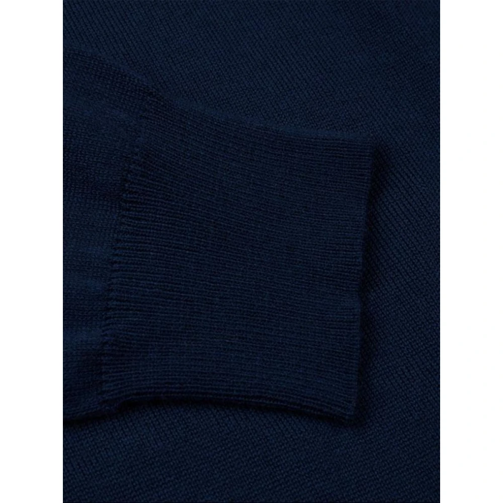 Stenströms Merino Crew Neck Sweater Blue Heren