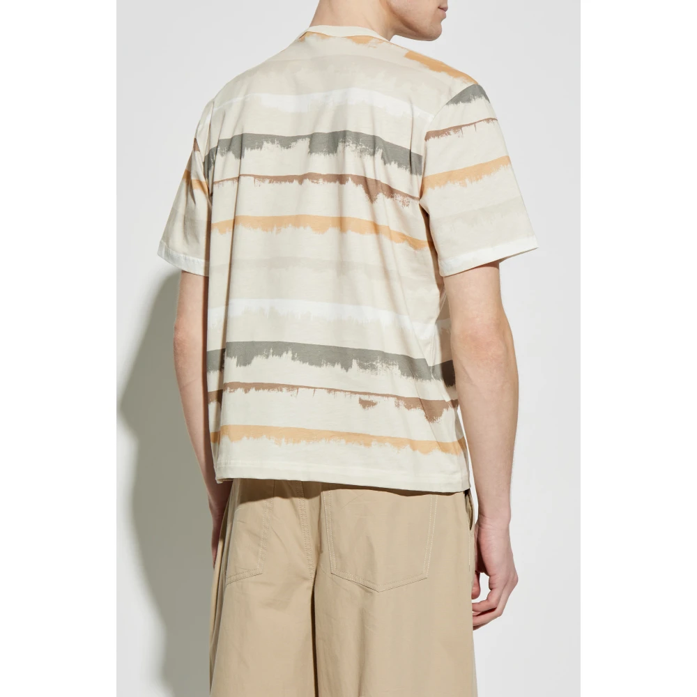 PS By Paul Smith Gestreept patroon T-shirt Beige Heren
