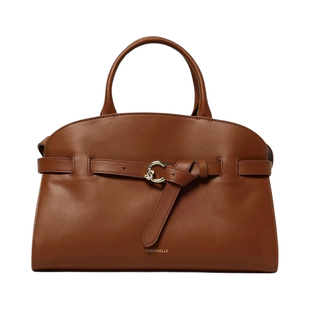 Coccinelle Women's Brown Top Handle Leather Handbag