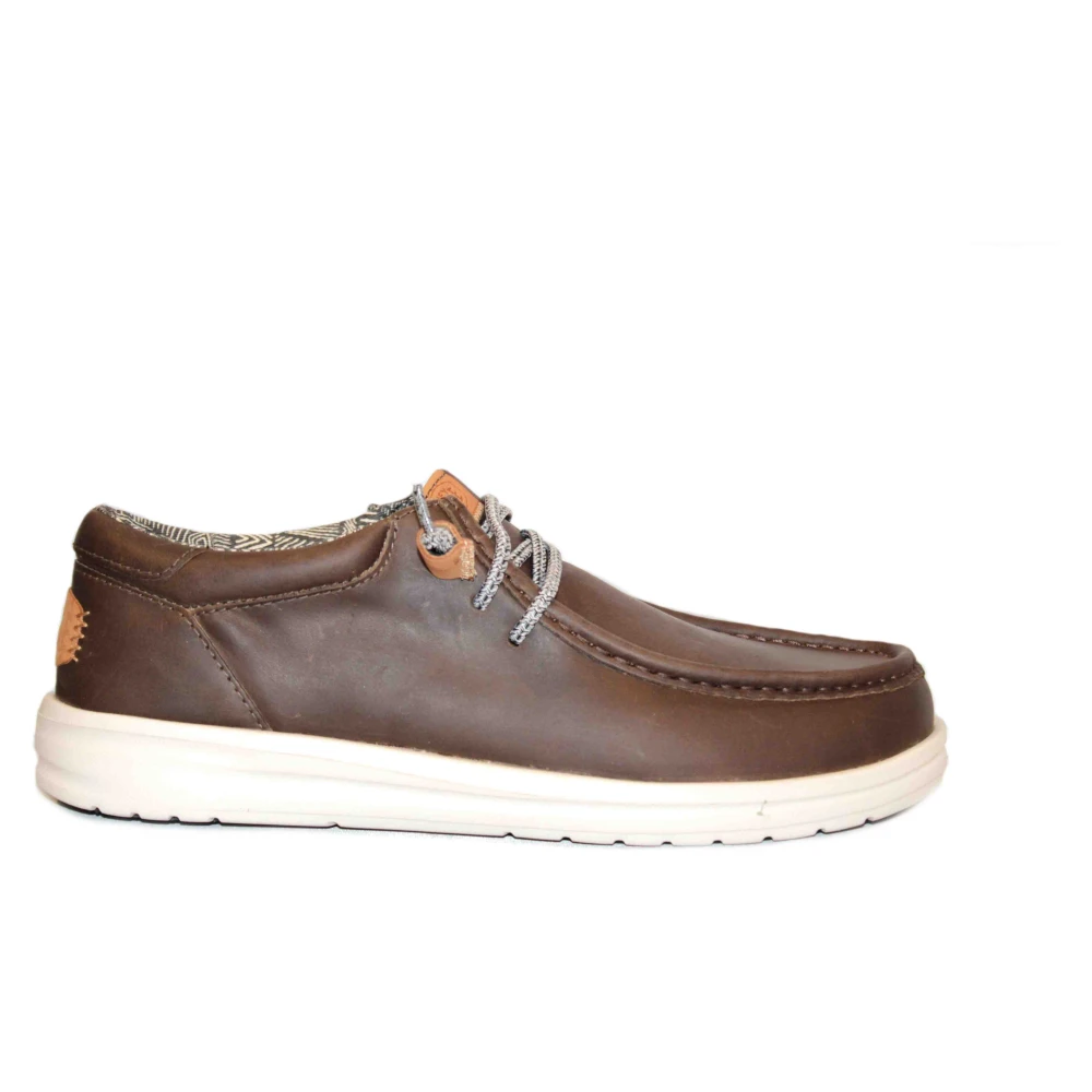 Hey Dude Brown Derby Tmoro - Male - Laced Shoes - 9 Uk - Shoes