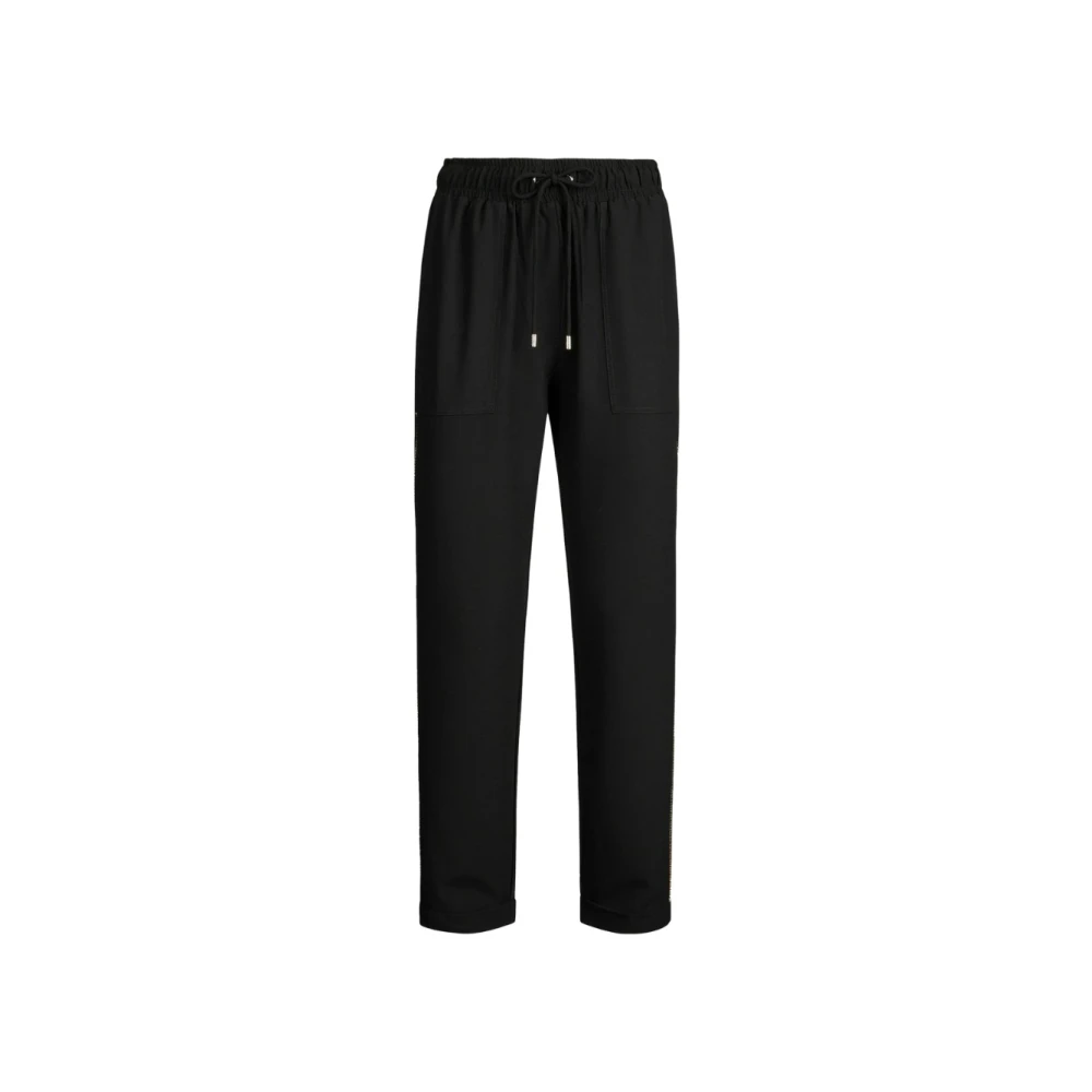 Liu Jo Hoge taille joggingbroek met strass Black Dames