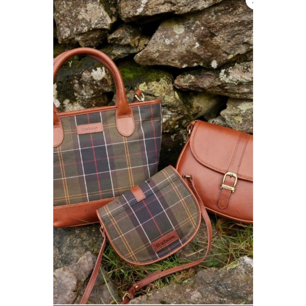 Barbour Katrine Tartan Leren Jas Multicolor Dames